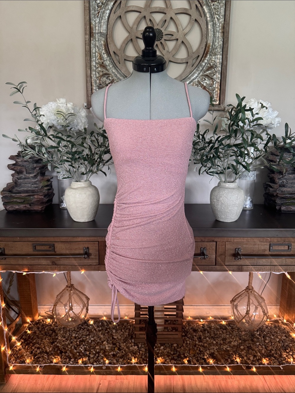 Windsor Sparkle Pink Mini Dress XS